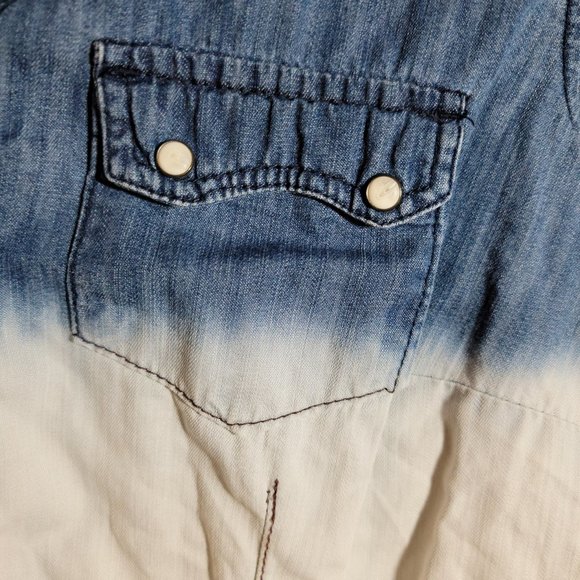 Aeropostale Western Style Ombre Long Sleeve Shirt Size Medium - Picture 4 of 9